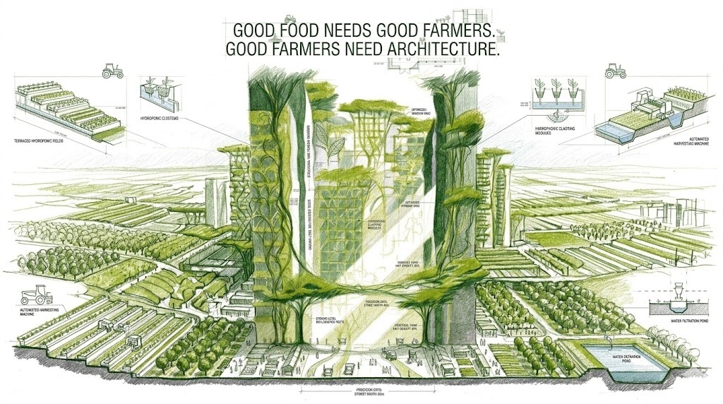 Good Food Needs Good Farmers. Good Farmers Need Architecture.