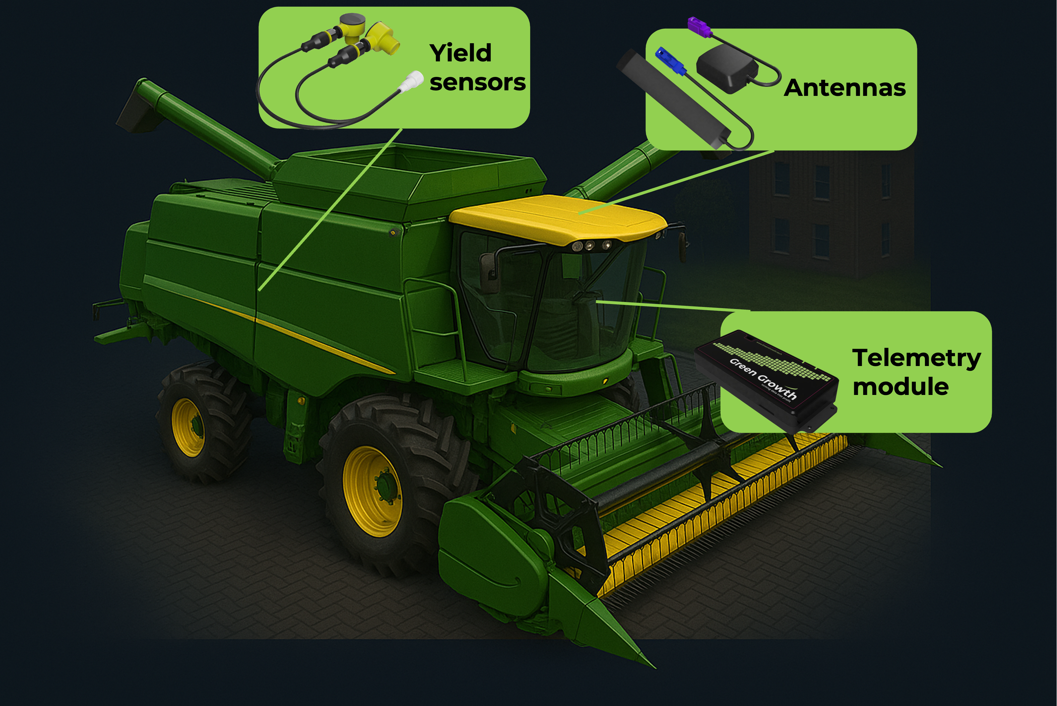 Green Growth sensor installation diagram for cereals