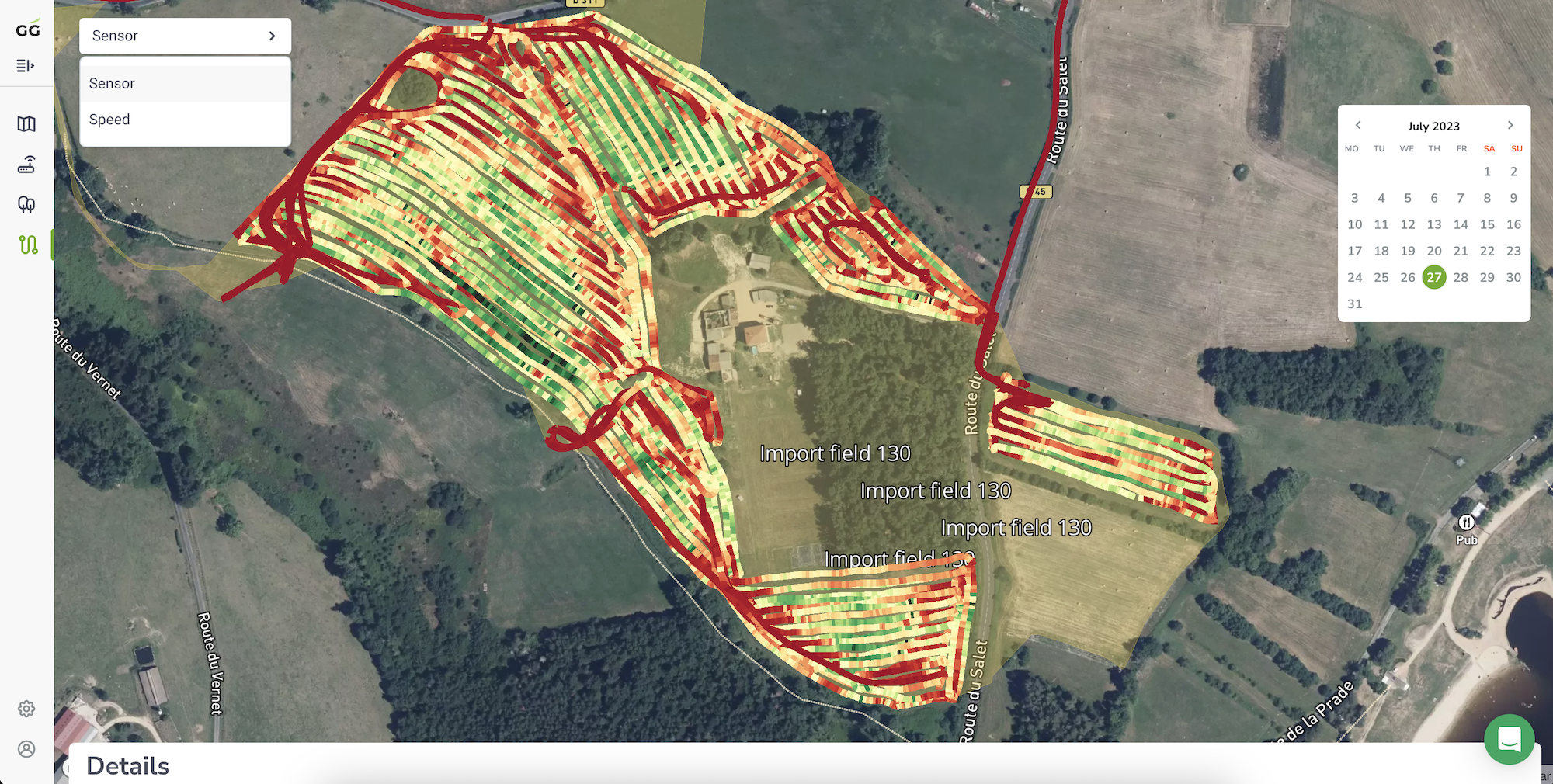 Real-time tracks monitoring screenshot